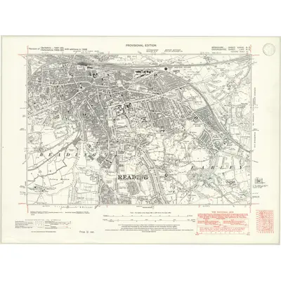 1938 Map of Berkshire XXXVII.NE, 1947 Print