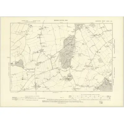 1898 Map of Berkshire XXXVII.SE, 1900 Print