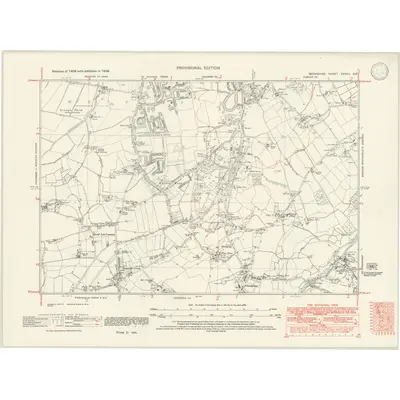 1938 Map of Berkshire XXXVII.SE, 1946 Print