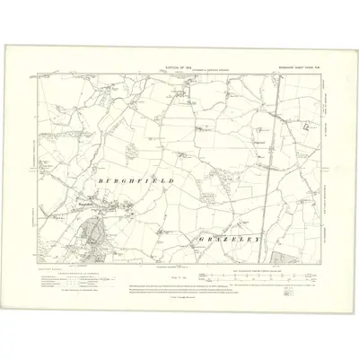 1910 Map of Berkshire XXXVII.SW, 1913 Print