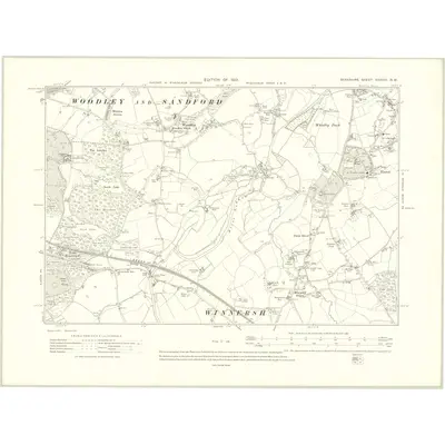 1910 Map of Berkshire XXXVIII.NW, 1913 Print