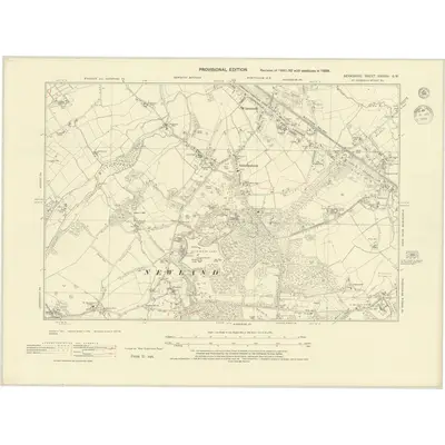 1931 Map of Berkshire XXXVIII.SW, 1944 Print