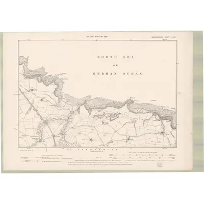 1898 Map of Berwickshire Sheet I.SE, 1900 Print