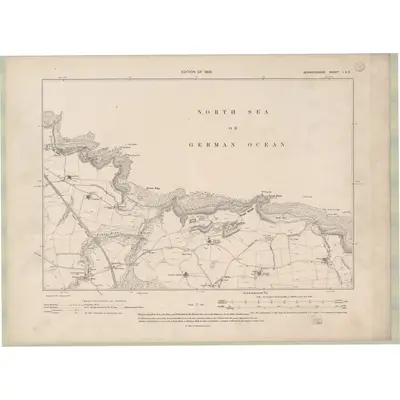 1906 Map of Berwickshire Sheet I.SE, 1908 Print