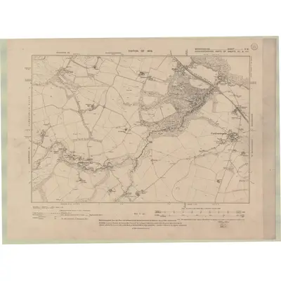 1906 Map of Berwickshire Sheet I.SW, 1909 Print