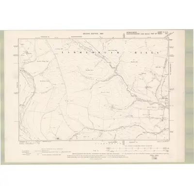 1897 Map of Berwickshire Sheet III.SE, 1900 Print