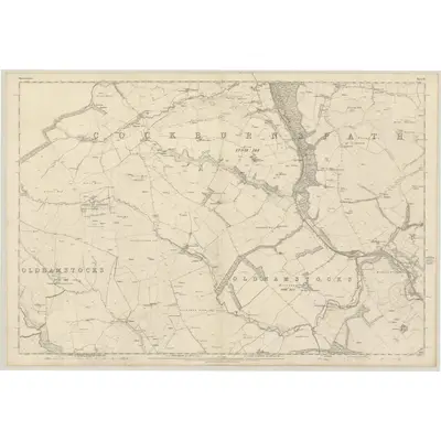 1856 Map of Berwickshire, Sheet IV, 1858 Print