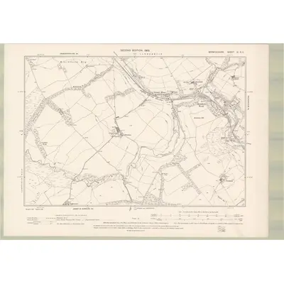 1898 Map of Berwickshire Sheet IV.SE, 1900 Print