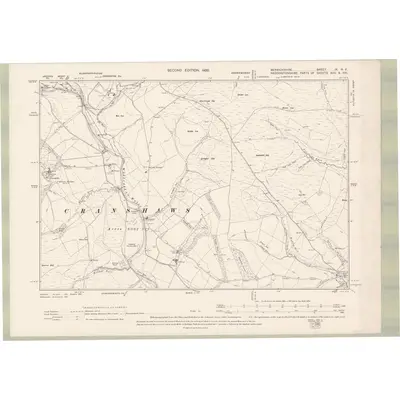 1897 Map of Berwickshire Sheet IX.NE, 1900 Print