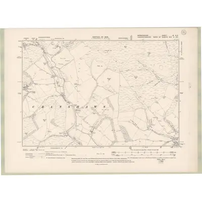 1906 Map of Berwickshire Sheet IX.NE, 1908 Print