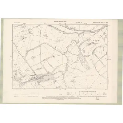 1897 Map of Berwickshire Sheet IX.SE, 1900 Print