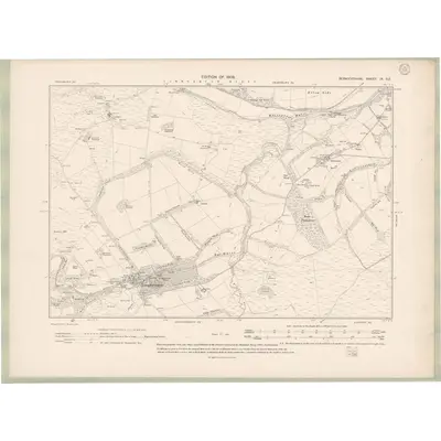 1906 Map of Berwickshire Sheet IX.SE, 1908 Print