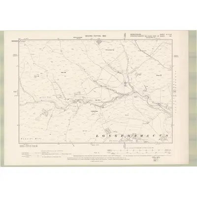 1897 Map of Berwickshire Sheet IX.SW, 1900 Print