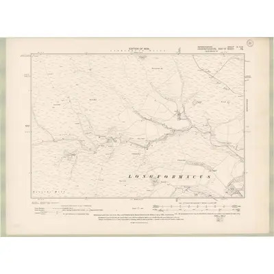 1906 Map of Berwickshire Sheet IX.SW, 1908 Print