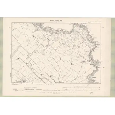 1898 Map of Berwickshire Sheet V.NE & VI.NW, 1900 Print