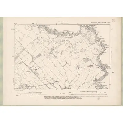 1906 Map of Berwickshire Sheet V.NE & VI.NW, 1908 Print