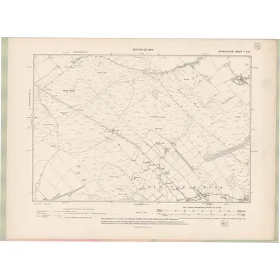 1906 Map of Berwickshire Sheet V.NW, 1908 Print