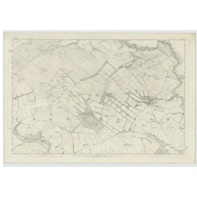 1856 Map of Berwickshire, Sheet V, 1858 Print