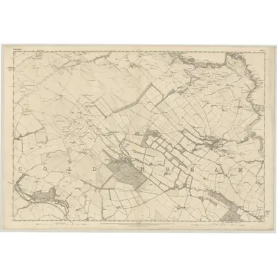 1856 Map of Berwickshire, Sheet V, 1858 Print