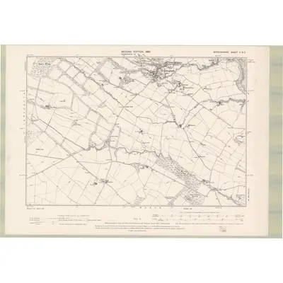 1898 Map of Berwickshire Sheet V.SE, 1900 Print