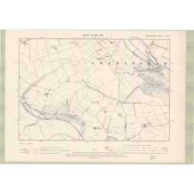 1898 Map of Berwickshire Sheet V.SW, 1900 Print