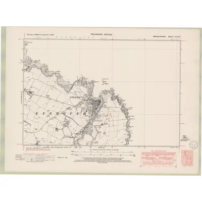 1938 Map of Berwickshire Sheet VI.SW, 1950 Print