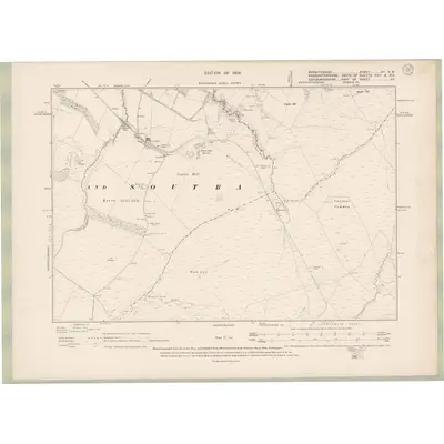 1906 Map of Berwickshire Sheet VII.SW, 1908 Print