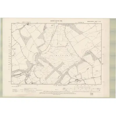 1898 Map of Berwickshire Sheet X.NE, 1900 Print