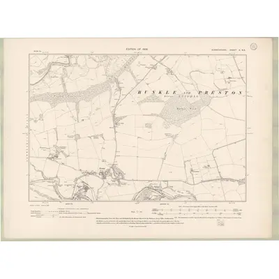 1906 Map of Berwickshire Sheet X.SE, 1908 Print