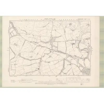 1897 Map of Berwickshire Sheet X.SW, 1900 Print
