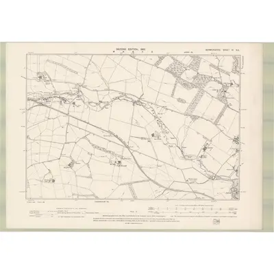1898 Map of Berwickshire Sheet XI.NE, 1900 Print