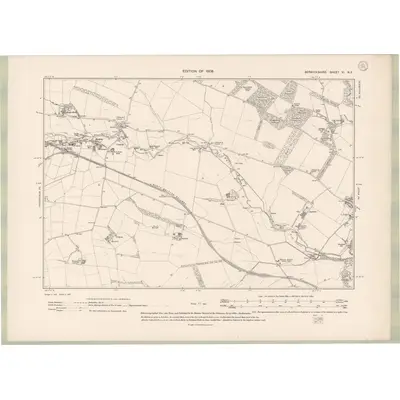 1906 Map of Berwickshire Sheet XI.NE, 1908 Print