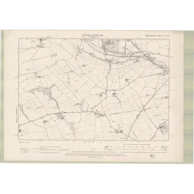 1896 Map of Berwickshire Sheet XI.NW, 1900 Print