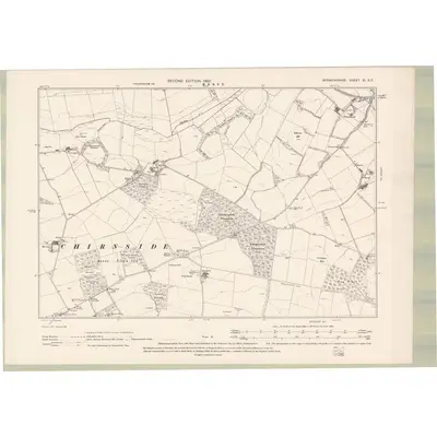 1898 Map of Berwickshire Sheet XI.SE, 1900 Print