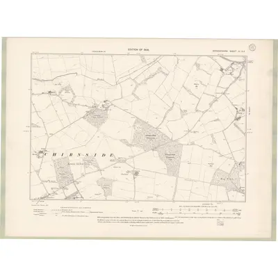 1906 Map of Berwickshire Sheet XI.SE, 1908 Print