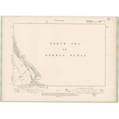 1906 Map of Berwickshire Sheet XII.SE, 1909 Print
