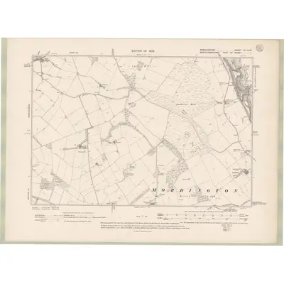 1906 Map of Berwickshire Sheet XII.SW, 1908 Print