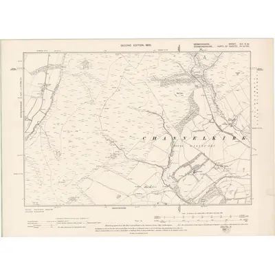 1897 Map of Berwickshire Sheet XIII.NW, 1900 Print