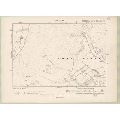 1905 Map of Berwickshire Sheet XIII.NW, 1908 Print