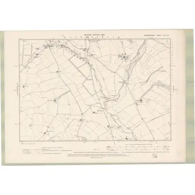 1897 Map of Berwickshire Sheet XIII.SE, 1900 Print