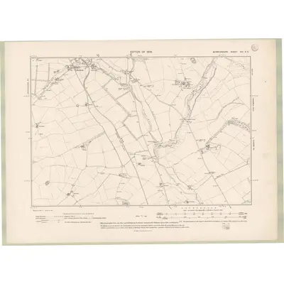 1906 Map of Berwickshire Sheet XIII.SE, 1908 Print