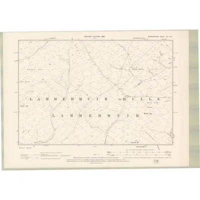 1897 Map of Berwickshire Sheet XIV.NE, 1900 Print