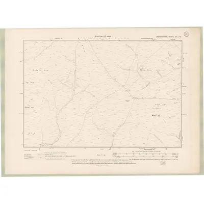 1906 Map of Berwickshire Sheet XIV.NE, 1909 Print