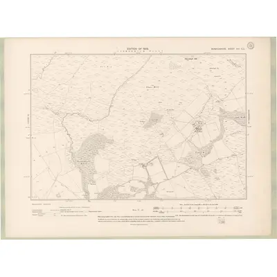 1906 Map of Berwickshire Sheet XIV.SE, 1908 Print