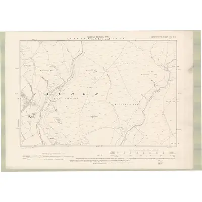 1897 Map of Berwickshire Sheet XIV.SW, 1900 Print