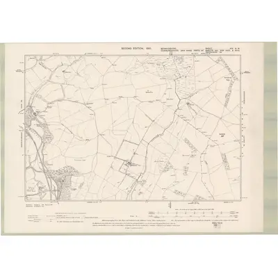 1897 Map of Berwickshire Sheet XIX.NW, 1900 Print