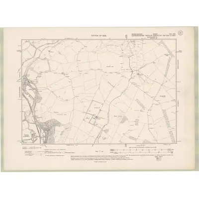 1906 Map of Berwickshire Sheet XIX.NW, 1908 Print