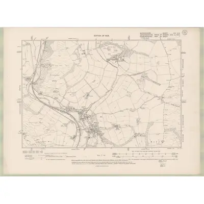 1906 Map of Berwickshire Sheet XIX.SW, 1909 Print