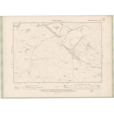 1906 Map of Berwickshire Sheet XV.NE, 1909 Print