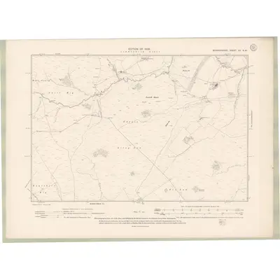 1906 Map of Berwickshire Sheet XV.NW, 1909 Print
